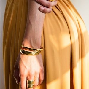 Anna Beck Rasa Skinny Flat Wavy Cuff Bracelet